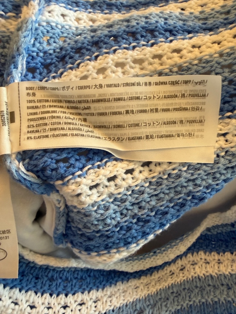 Hollister Blue and White Crochet Halter Top - Picture 6 of 6